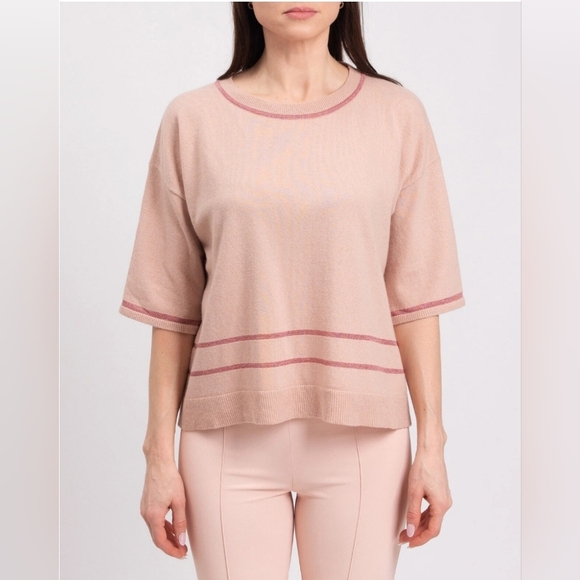 CLIPS MORE Cashmere & Wool Blend Half Sleeve oversized Jumper